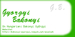 gyorgyi bakonyi business card